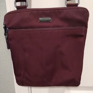 Baggallini Burgundy Crossbody Bag Maroon Red Compact